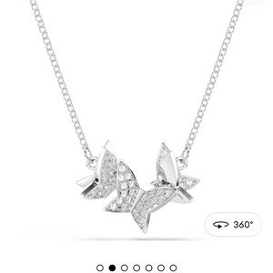 Swarovski Silver Crystal Butterfly Necklace